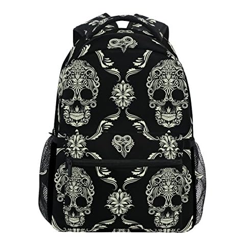 Bolsa de Libro ZZKKO Sugar Skull Día de los Muertos Cover