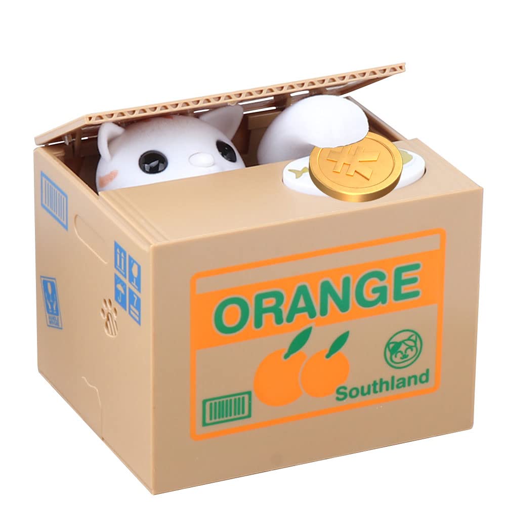 Salvadanaio Elettronico A Forma Di Gatto - Ruba Monete Con Artiglio | Divertente E Educativo Per Bambini - Foto 5