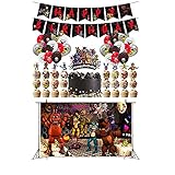 51pcs/set Party Supplies Five Nights At Freddy's Decorations , 1 Birthday Banners, 25 Cake...