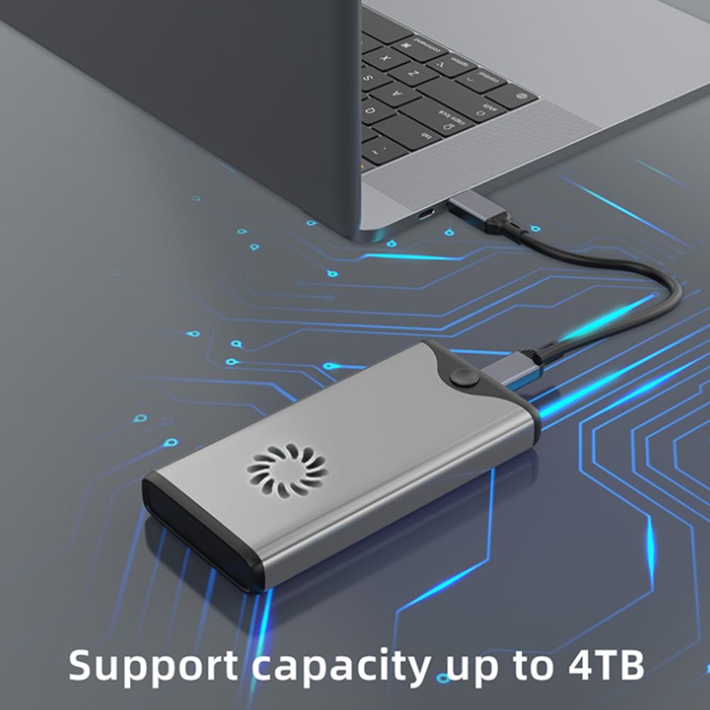 Obudowa Dysku Twardego SSD 40 Gb/S Turbo Fan Wydajne Rozpraszanie Ciepła Obudowa Dysku M.2 NVME Dual Protocol USB4.0