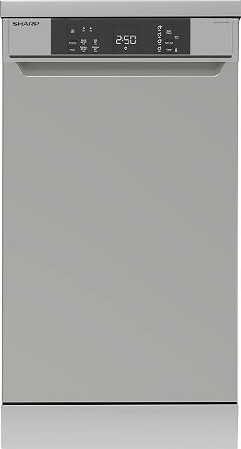 Sharp QW-NS1CF49ES-EN Slimline Dishwasher - Silver - E Rated