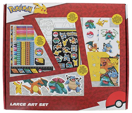 Pokemon Large Art Set | Kids Stationery & Colouring Kit | Art Supplies & Gifts | Pokemon Stationery & Gifts