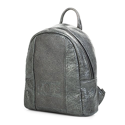 Lois: Mochila Pequeña de Mujer de Diseño Casual. Cuero PU y Remaches. Ideal para Diario