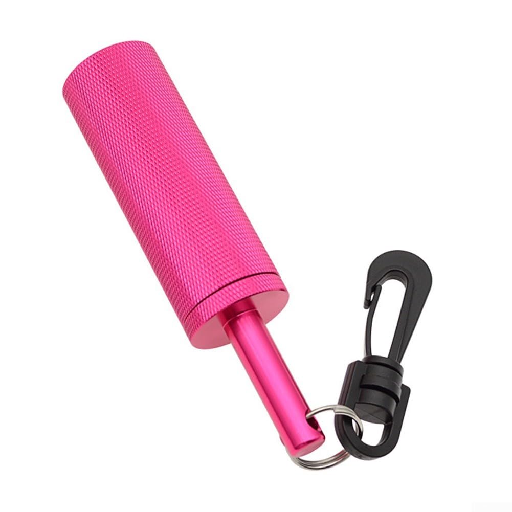 Hochet de plongée avec sonnette de signalisation sonore claire et communication améliorée (rose rouge)