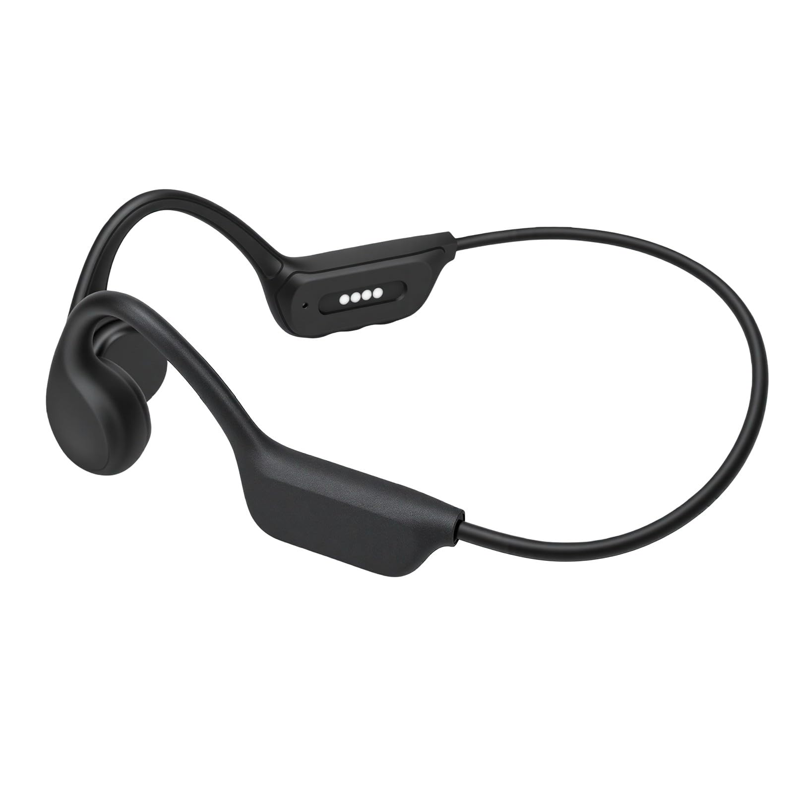 Cuffie a Conduzione Ossea, Auricolari Aperti Impermeabili, Lettore MP3 da 32 GB Cuffie Sportive Auricolari per Corsa Ciclismo Camminata Allenamento Palestra Sport All'aria (BLACK)