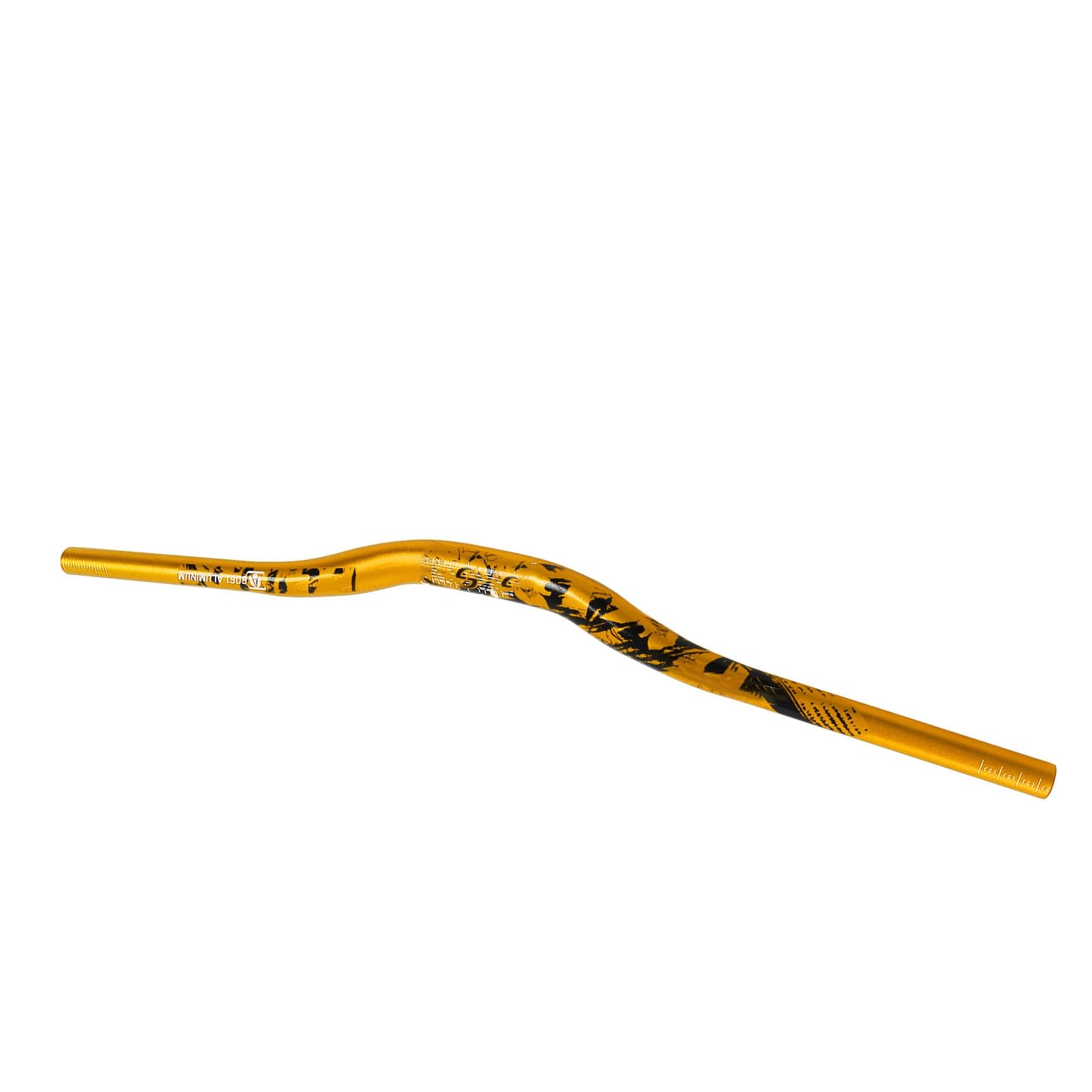 Guidon de vélo extra long 31,8 x 720 mm en alliage d'aluminium, rehausseur pour VTT, vélos de trail et vélo tout-terrain, prise en main confortable (Jaune)