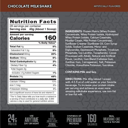 Image of BSN SYNTHA-6 EDGE Protein Powder, Chocolate Flavored Powder with Hydrolyzed Whey, Micellar Casein, for Muscle Gain, Low Sugar, 24g Protein, Chocolate Milkshake, 28 Servings, 2.47 Pound (Pack of 1)