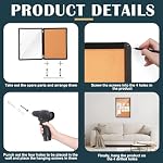 Suzile Enclosed Bulletin Board 20 x 26 Inches Lockable Notice Board Aluminum Framed Locking Display Case with 4 Matching Keys for Office Home School, Black - Image 3