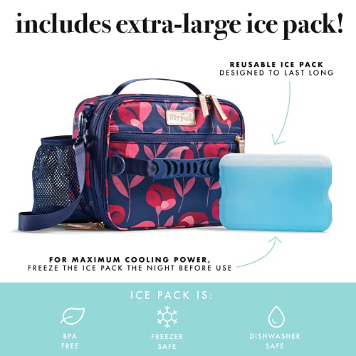 Fit+Fresh Josie Adult Insulated Lunch Bag Women Love As A Lunchbox Or Lunch Tote - Cute Small Lunch Box For Women - Lunch Box Men, Lunch Bags Women, Insulated Lunch Box, Lunch Boxes, Adult Lunch, Navy #TOP5