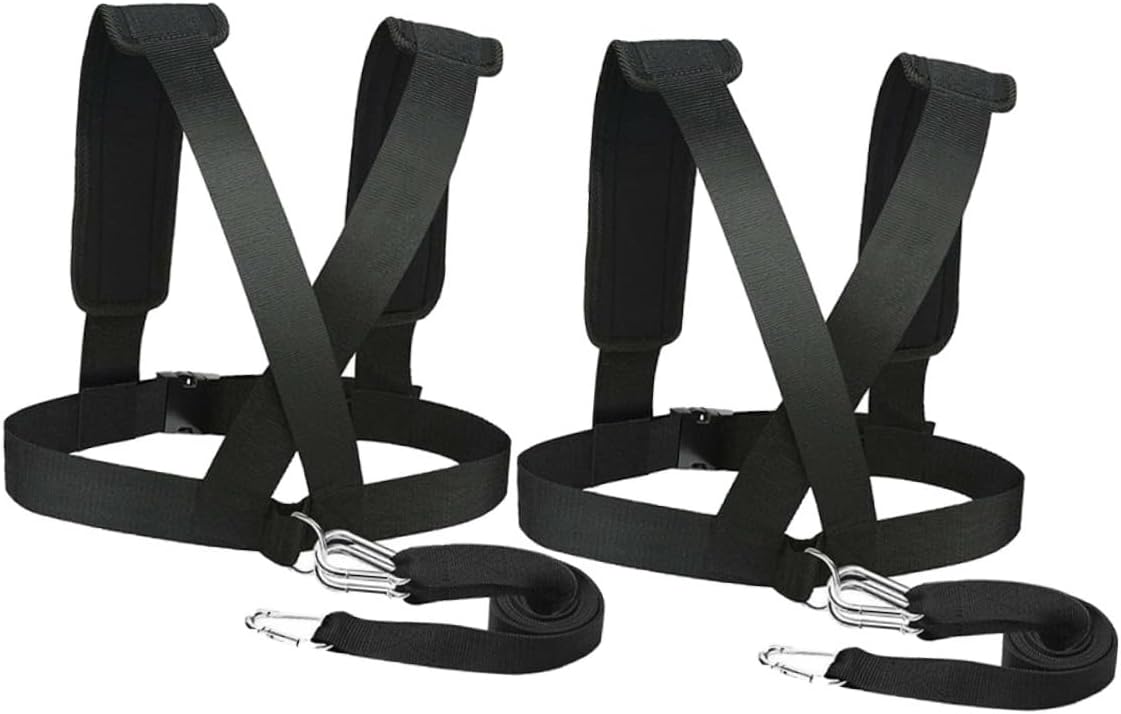Generic Fitness Sled Harness Weight-Bearing Shoulder Strap Training Belt for Jogging and Strength Improvement