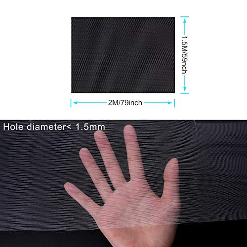 FEPITO 4-delige set upgraded verlengingen muggennet voor Windows, vliegengaas insectennet 1,5 m x 2 m Bug Bee… - Afbeelding 3