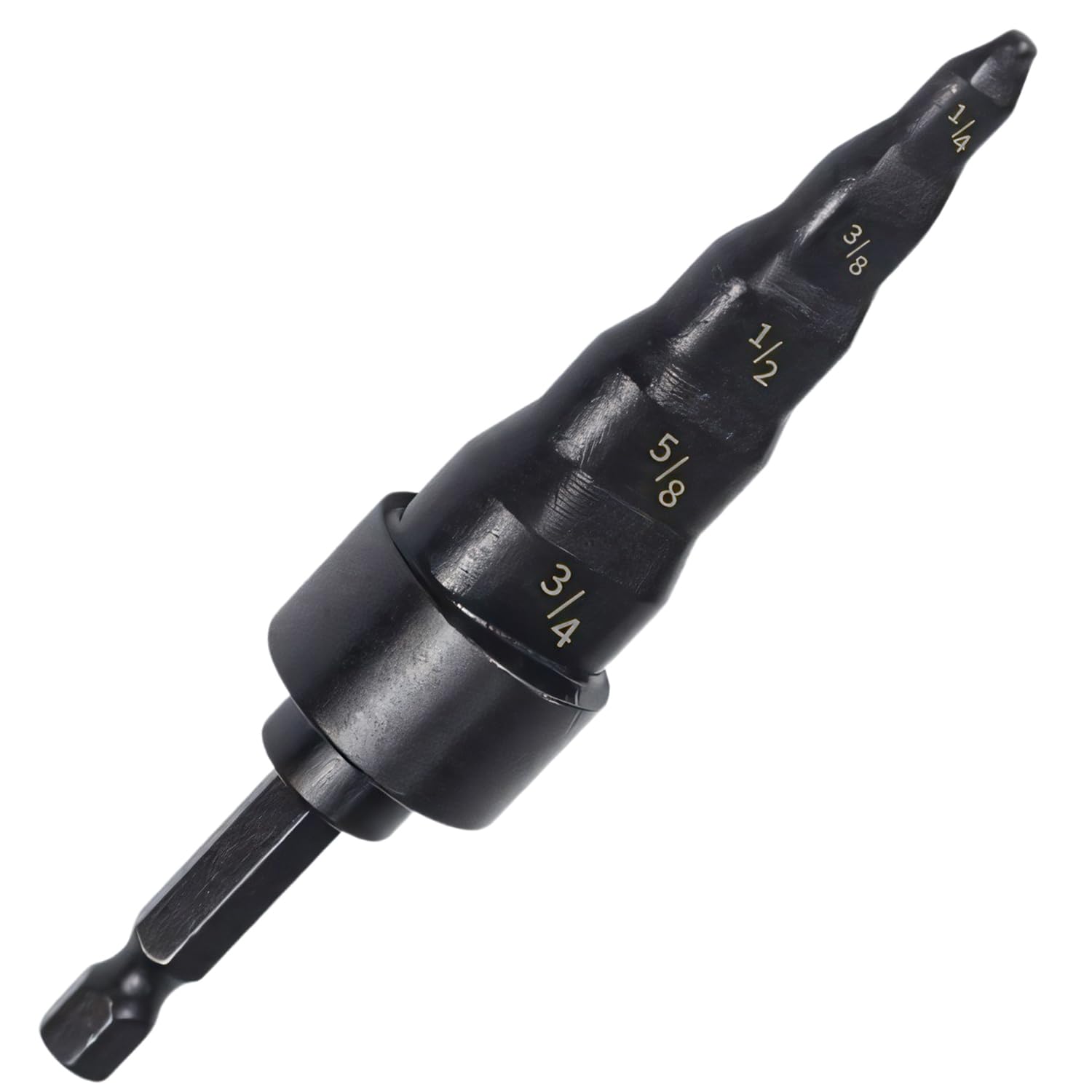 Hymnorq 5-in-1 HVAC Copper Pipe Swaging Tool Drill Bit, 1/4