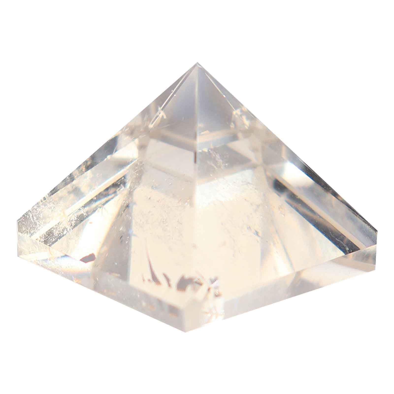 Cristallo di Piramide di Quarzo ialino Pietre di Quarzo ialino Cristalli di Protezione della Piramide Bianca per Meditazione, Reiki, bilanciamento dei Chakra,2.36in(6cm)