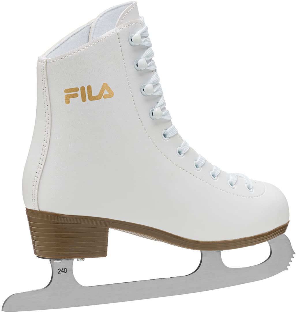 FILA Damskie łyżwy Eve Classic, łyżwy rozmiar 36, buty do jazdy na łyżwach z płozami ze stali nierdzewnej, białe