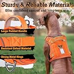 rabbitgoo Dog Harness for Large Dogs No Pull, Tactical Service Pet Vest with Molle and Control Handle, Adjustable and Reflective Military Harness for Easy Walking and Training, Orange, L - Image 5