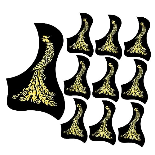 Abaodam 10pcs Folk Guitar Pickguards Smooth Surface Acoustic Guitar Protection Scratch Design Modern Look and Easy Replacement