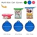 Cat Bowls - Blue Cat Food Set of Silicone Cat Feeder Stand & Pets Food Can Cover - Cat Food Bowl Set - Cat Dish Set - Kitten Food Bowl - Cat Feeding Bowls - Cat Water Bowl