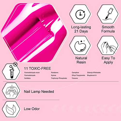 Saviland French Gel Nail Polish Set - 6 Colors 10Ml Gel Polish Orange Yellow Green Hot Pink Blue Gel Polish Set Soak Off Nail Art Gel Liner French Tip Manicure Kit For Nail Salon Home Diy Gift #TOP4