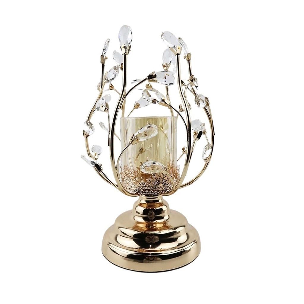 Eines A Candlestick Holders Nordic Home Dining Table Candlestick Ornaments Modern Crystal Metal Candlestick Decoration Candlesticks Holders For Home Decor(A)