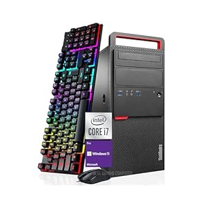 Lenovo Computadora de escritorio ThinkCentre M800, Quad Core i7-6700, 8 GB de RAM, SSD de 256 GB, teclado y mouse, WiFi, BT, Windows 11 Pro (renovado)