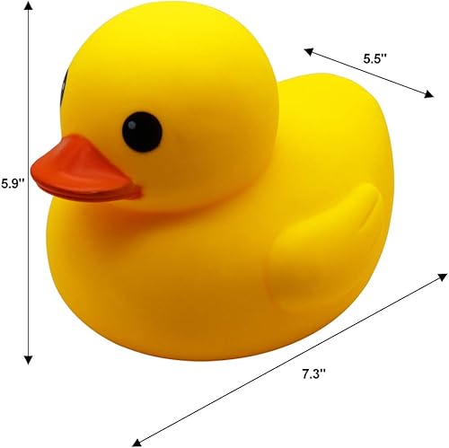 Miniatura 4 de Happy Trees Ducha de bebé grande del pato del baño del juguete del baño del pato del chirrido del pato del baño, 7