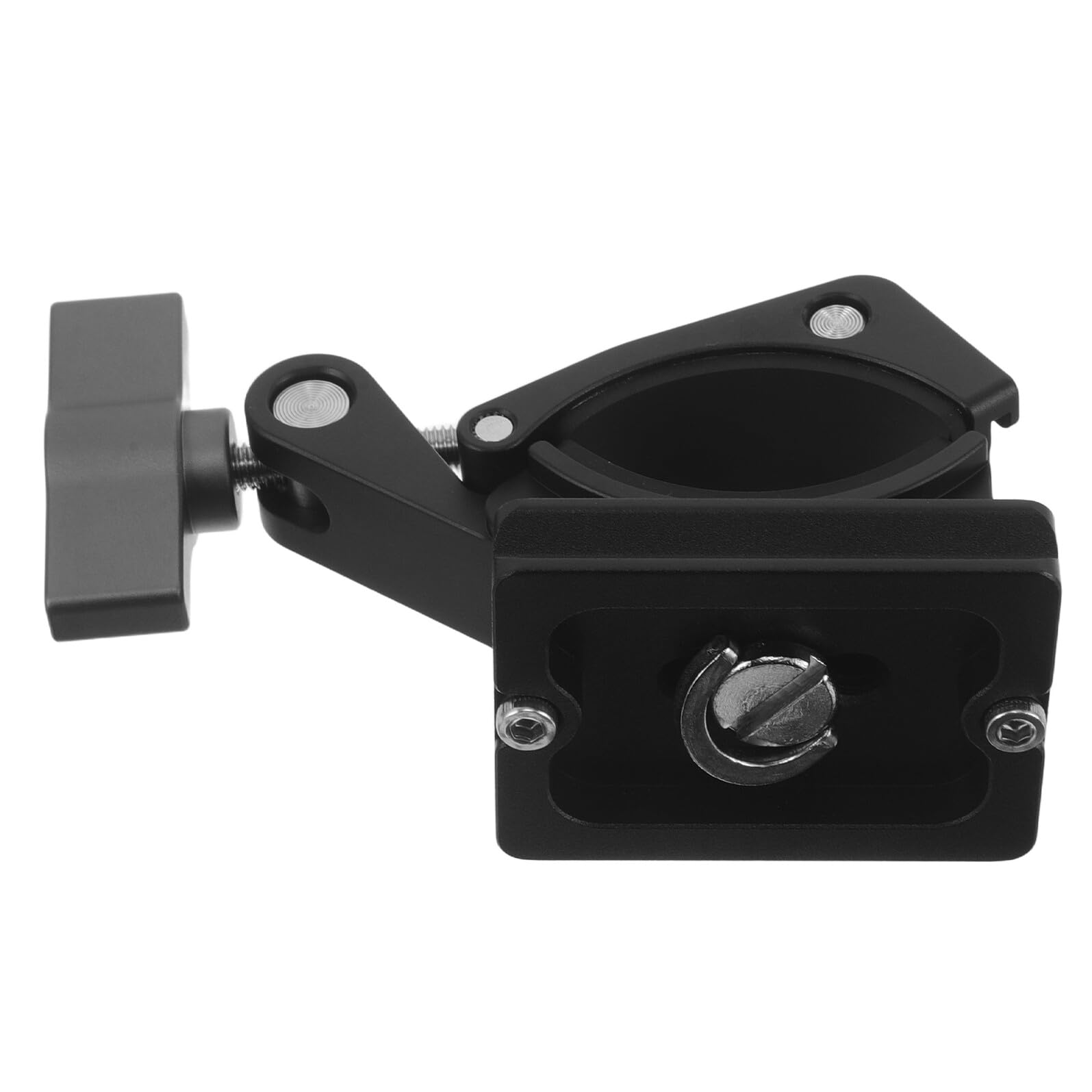 NUOBESTY Abrazadera de Fondo Multifuncional para Fotografía, Soporte de Reflector Negro Ajustable, Clip para Postes y Barras, Accesorio para Estudio Fotográfico y Iluminación Profesional