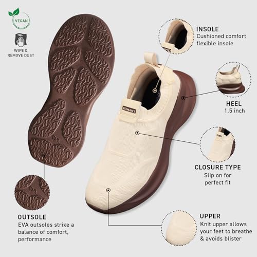 Image of Neeman's Sole Max Cush Slip Ons for Unisex | Chunky Cushioned Casual Shoes with High-Rebound Foam | Breathable Knit Upper | Lightweight EVA Sole Comfort Shoes