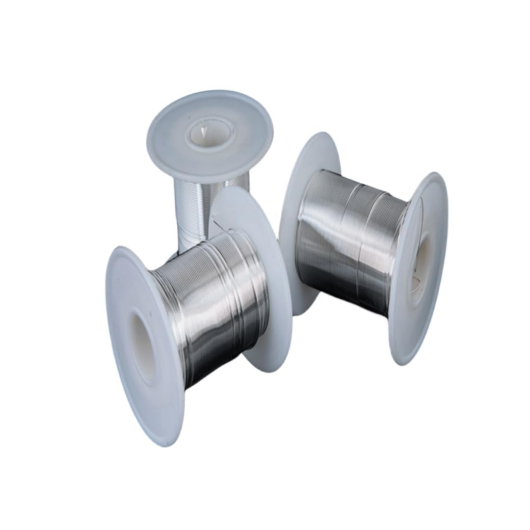 1 filo d'argento - rotolo da 3,3 piedi, filo elettrochimico conduttivo Ag 99,99% for applicazioni di elettrodi e anodi(1.5mm*1m)