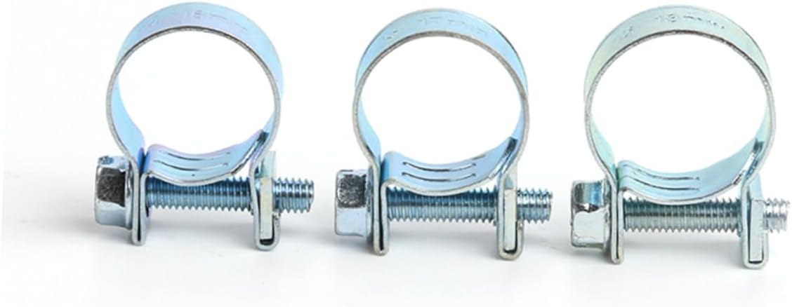 135pcs Metal Hose Clamp Set Zinc Plated Mini Spring Buckle Water Clamps for Lines Air Hoses and More and Versatile Fasteners Silver