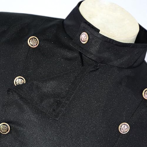 Men's Solid Retro Double Breasted Suits Stand Collar Slim Fit Suit Jacket Regular Male Blazer Button up Jackets4