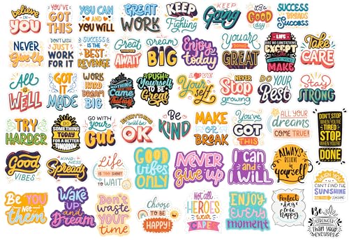 100 PCS Inspirational Stickers for Adults, Motivational Water Bot...