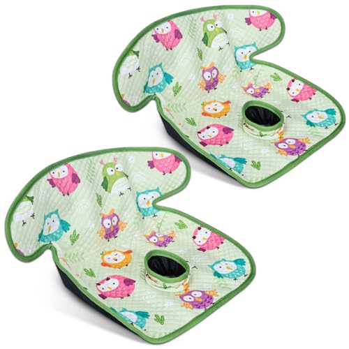Image of COOLBEBE Car Seat Protector for Potty Training, 2 Pack Dry Waterproof Car Seat Liner Toilet Training for Baby Toddler, Piddle Pads Cover Pad for Strollers & Carseat (Green)
