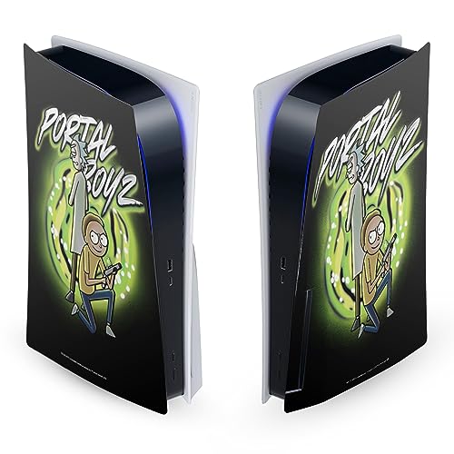 Skin PS5 anti-rayure vinyle Rick and Morty Portal Boyz
