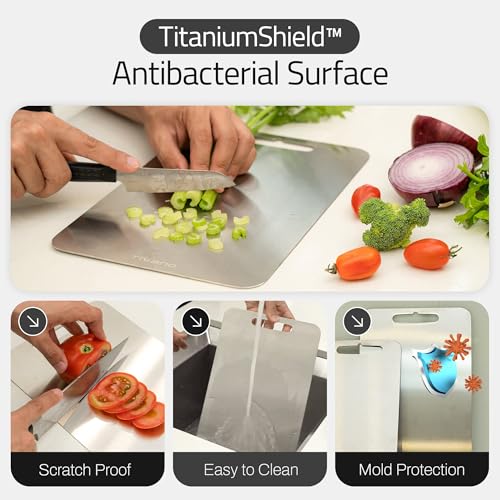 Tabla de cortar rectangular de acero con recubrimiento TitaniumShield miniatura 6