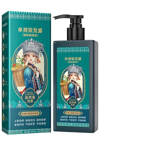 Tanakeji Champú Tinte Color Para El Cabello,207 ml De Champú De Tinte Para El Cabello - Cobertura Reductora de Canas | para Hombres Mujeres Personas Mayores Rizado Barba Viaje Hogar Salon