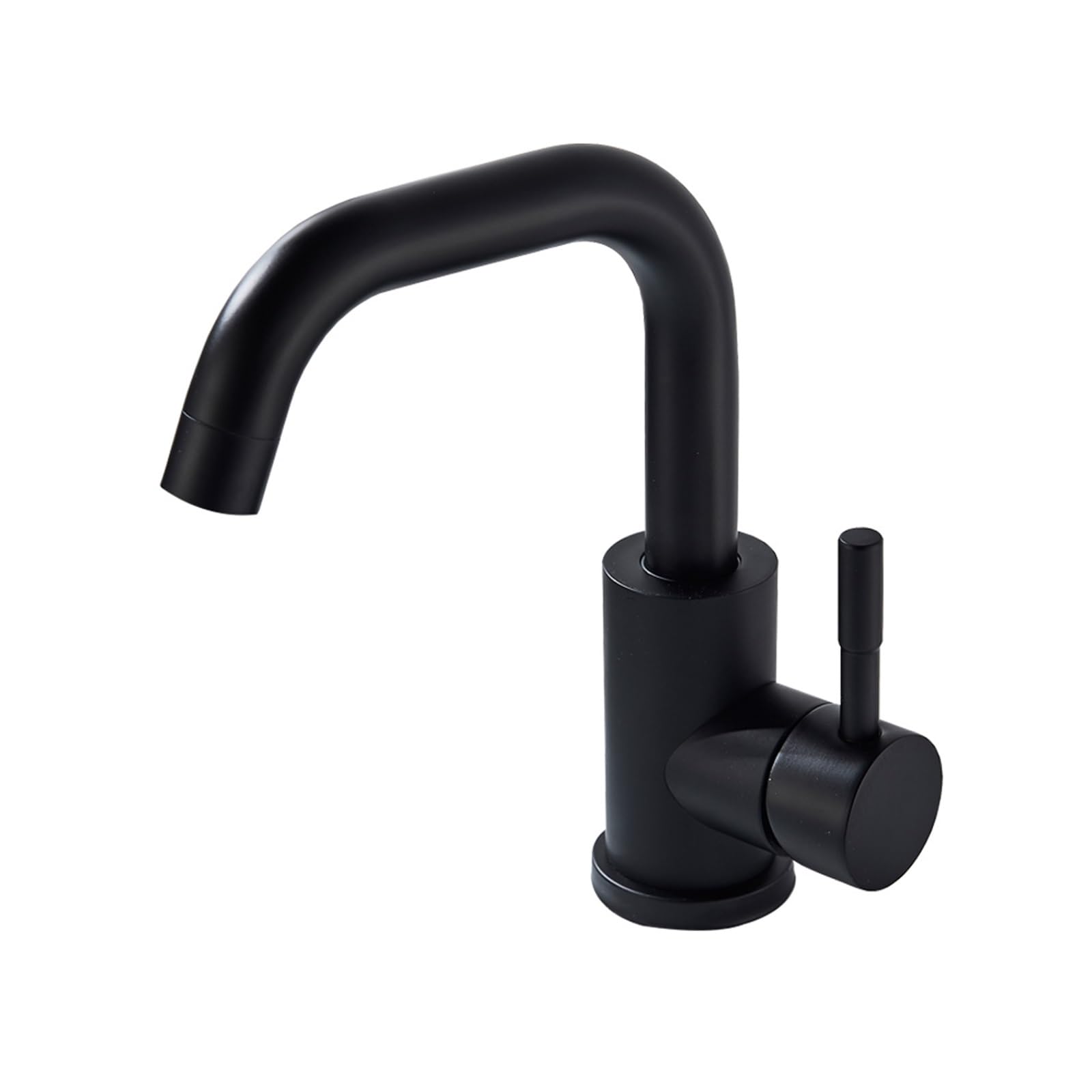 Robinet de lavabo noir mitigeur d'évier de salle de bain rotatif