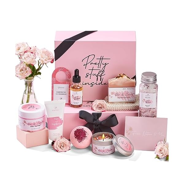 Spa Gifts for Women Christmas Gifts Bath Gift Baskets Relaxing Spa Self Care Gift for Mom Her Sister Wife Auntie Home Bath Care Package Thank You Gift Birthday Gift for Women Friendship Ideas