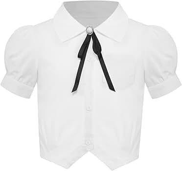 Amazon.com: easyforever Kids Girls Bowknot Turn Down Collar