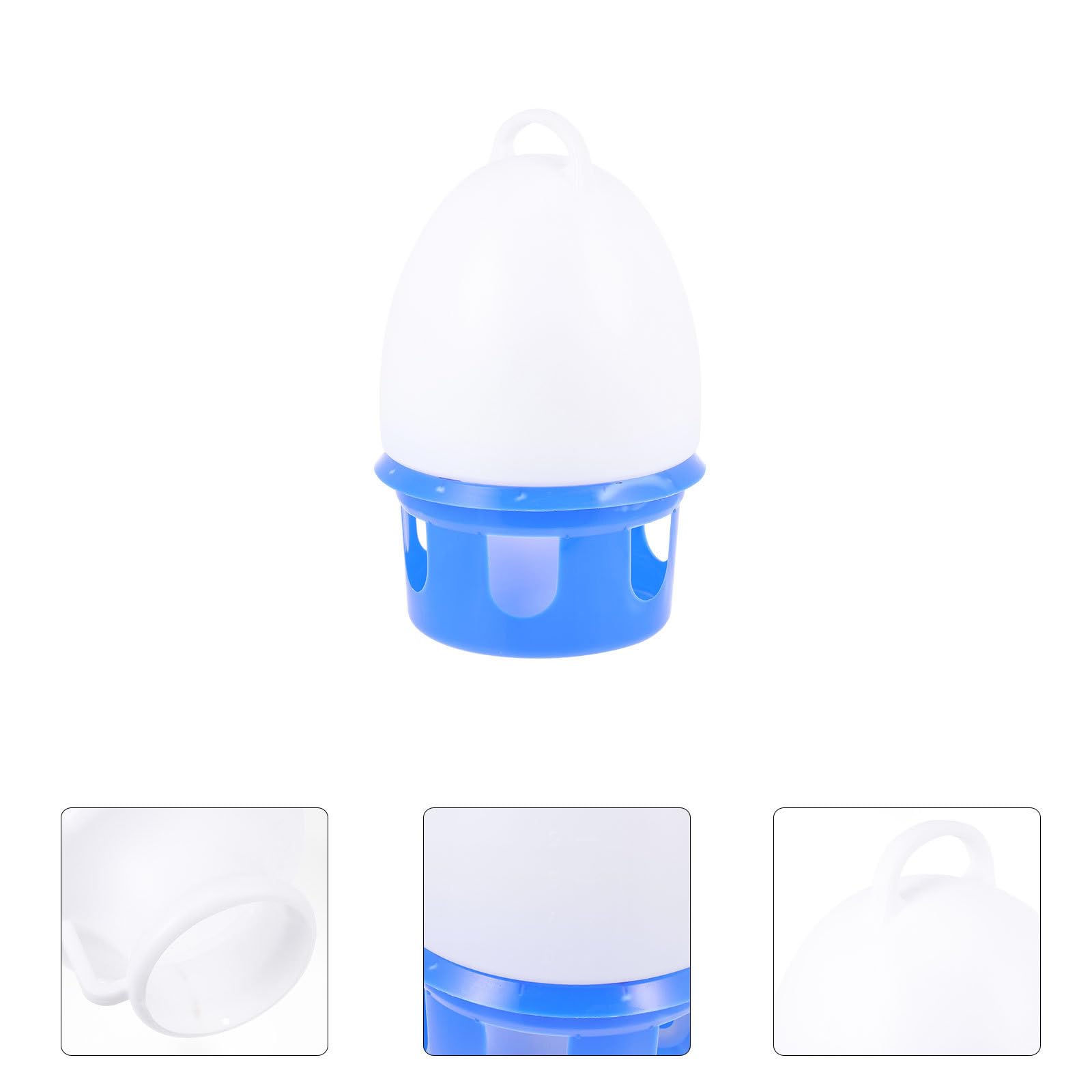 Bevitore Rotonda e Pappagalli per D'acqua in Blu Piccioni Pvc Tazza Staccabile con Funzione di Auto Bevuta, per Decorazione Domestica
