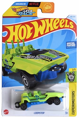 Hot Wheels Loopster Experimotors 1:64 Verde miniatura 1