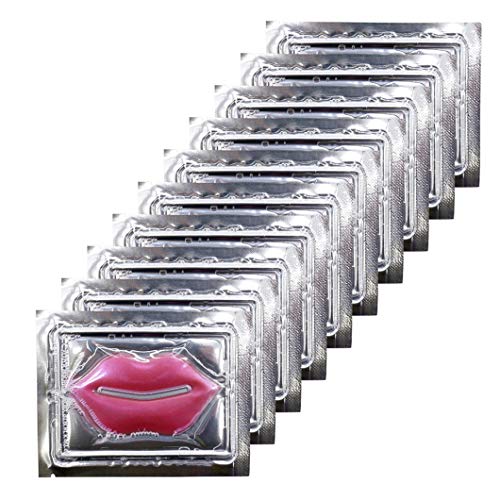 Ruzzut 30PCS Collagen Lip Mask,Crystal Moisturizing Gel Sheet Lip Patches for Dry Mouth & Anti-Chapped, Face Care Pads, Plumping Your Mouth, Rose Pink