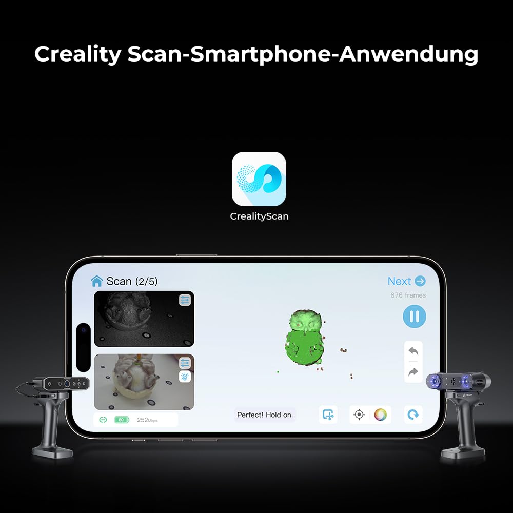 Creality Scan Bridge für CR-Scan Raptor, WiFi6 Wireless Kit, Kabellose Datenübertragung & Screen Mirroring, 36.000mWh Akku, 80% Schnellladung in 1,5h, Tragbar für Outdoor 3D-Scanning
