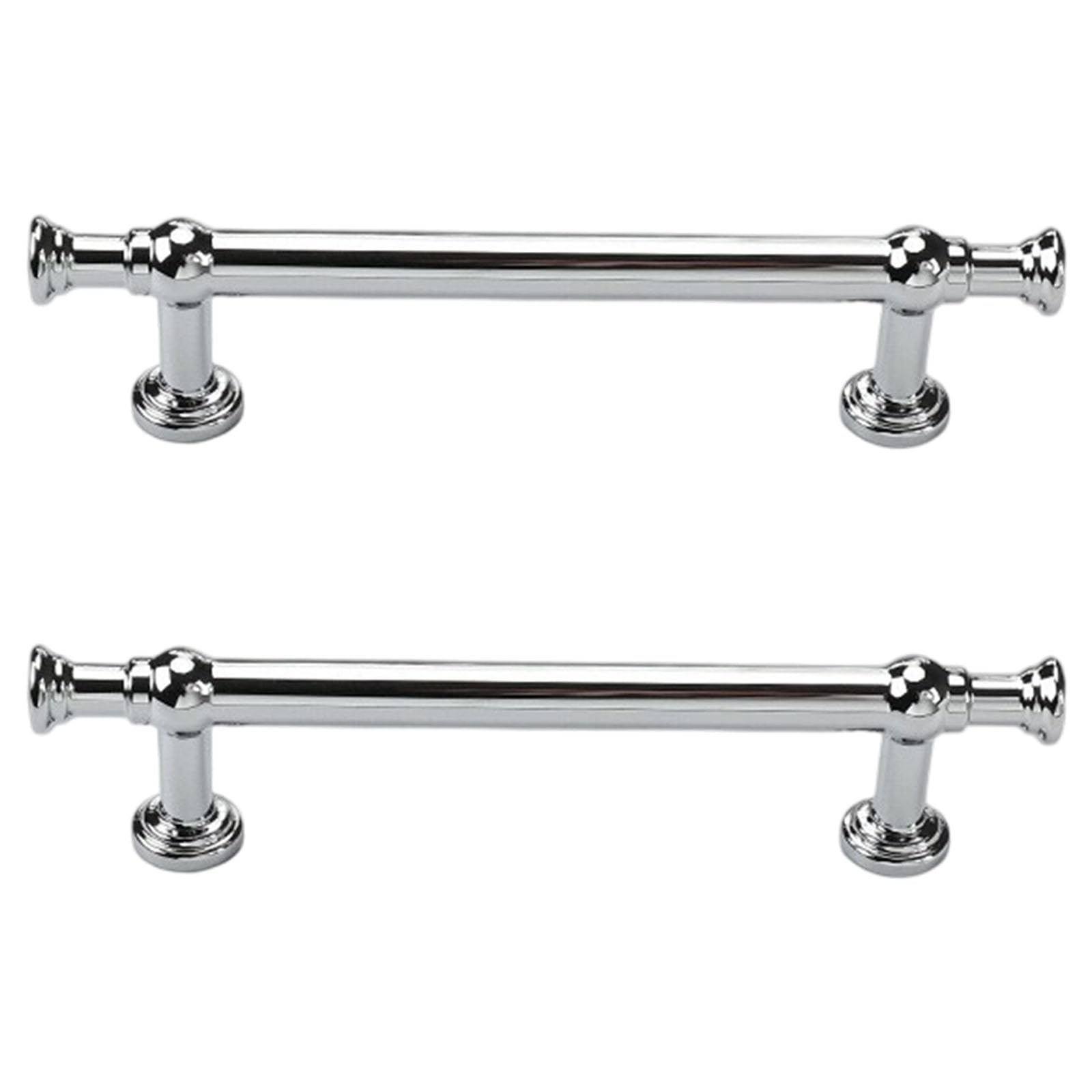 Msioytog Bright Chrome 1Pair Zincs Alloy Dressers Knob Kitchen Cabinet Door Handle Cupboard Door Pulls Vintage Drawer Knob Furniture Hardware Vintage Drawer Pull Handles