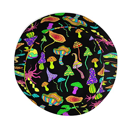 Atthadassi Colorful Mushroom Summer Bucket Hat Unisex Printed Double Sided Outdoor Sun Hat Teen Women Men One Size #TOP3