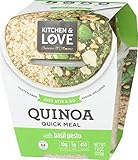 Kitchen & Love Basil Pesto Quinoa Quick Meal 6-Pack | Gluten-Free, Ready-to-Eat, No Refrigeration...