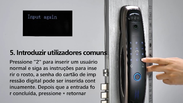 Fechadura de porta inteligente Fechadura de porta WiFi com tela