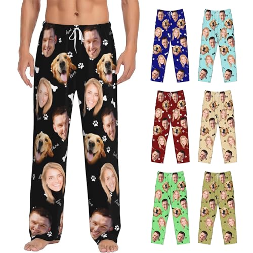 Custom Pajama Pants with Photo Face Woman Men's Sleepwear Lounge Pants Pajama Bottoms - Main Image