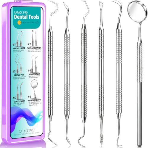 CATACC PRO Dental Pick Tools Kit, Plaque Tartar Remover Tooth Scraper