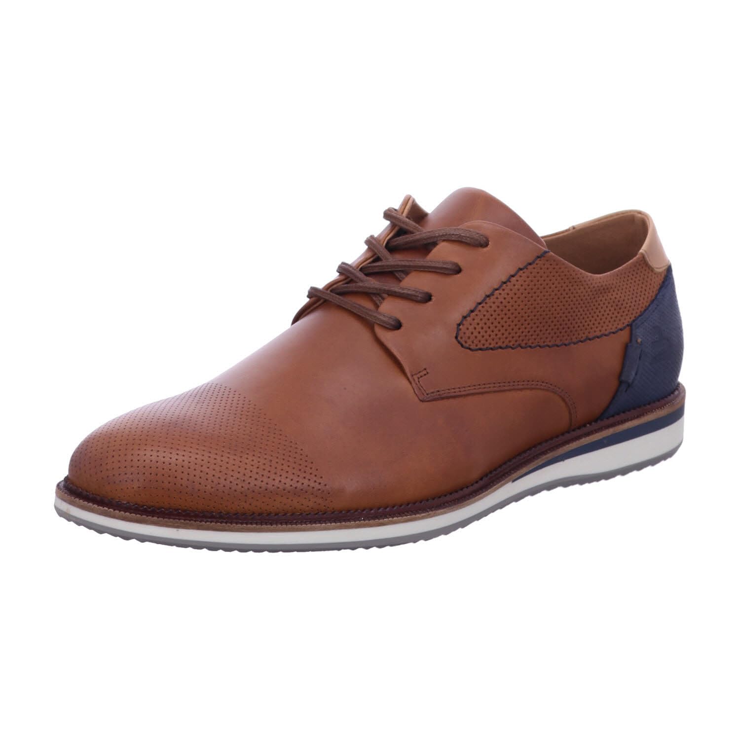 BULLBOXER Sneaker Cognac/Weiß – komfortabler Schuh mit langlebigem Echtleder