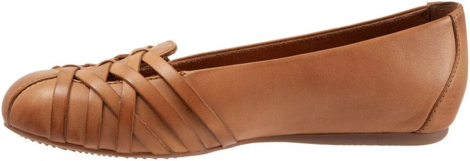 SoftWalk Women's St Lucia Ballet Flat, Saddle, 10.5 Narrow